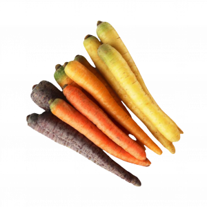 Zanahoria de colores pelada